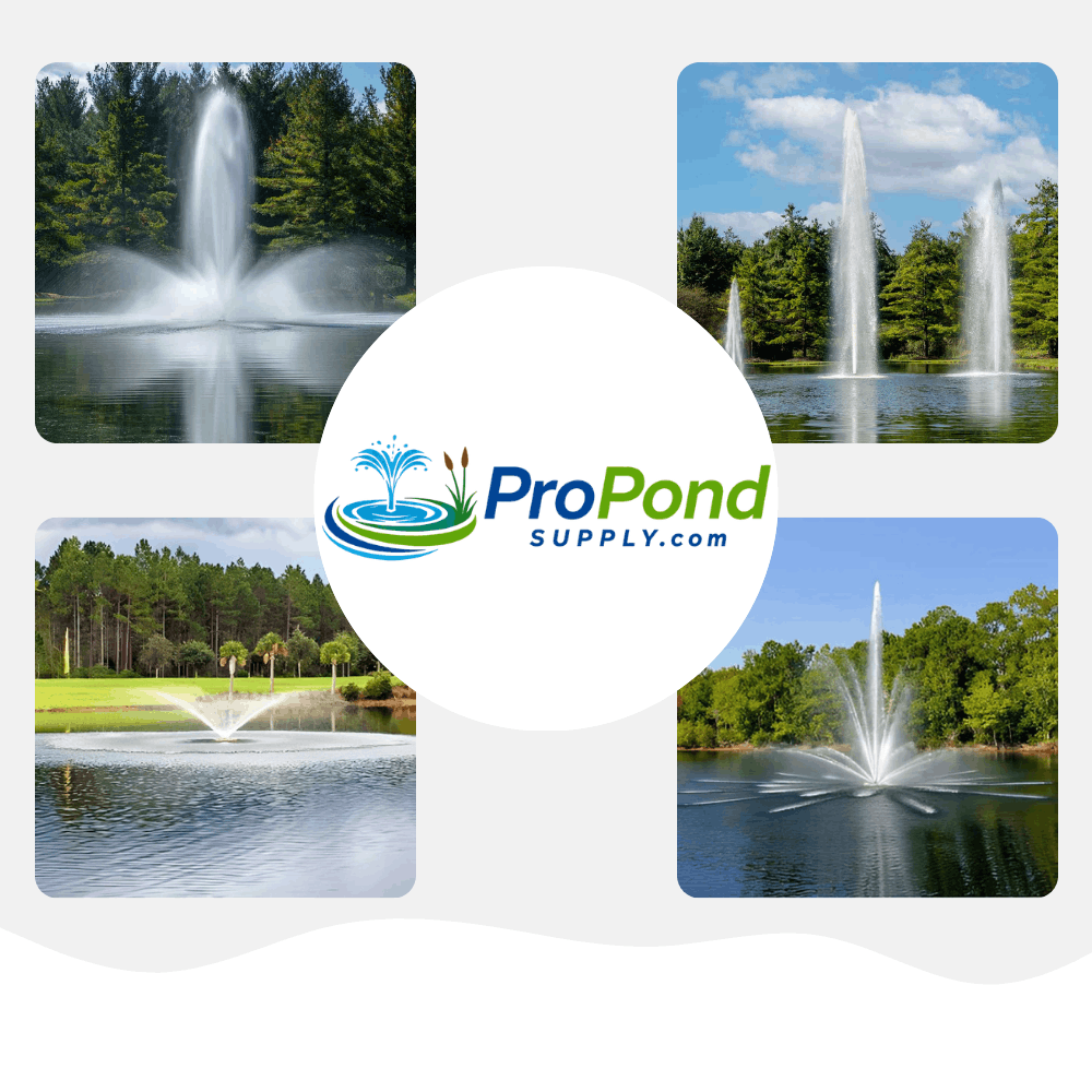 Commercial Fountains installed in different ponds