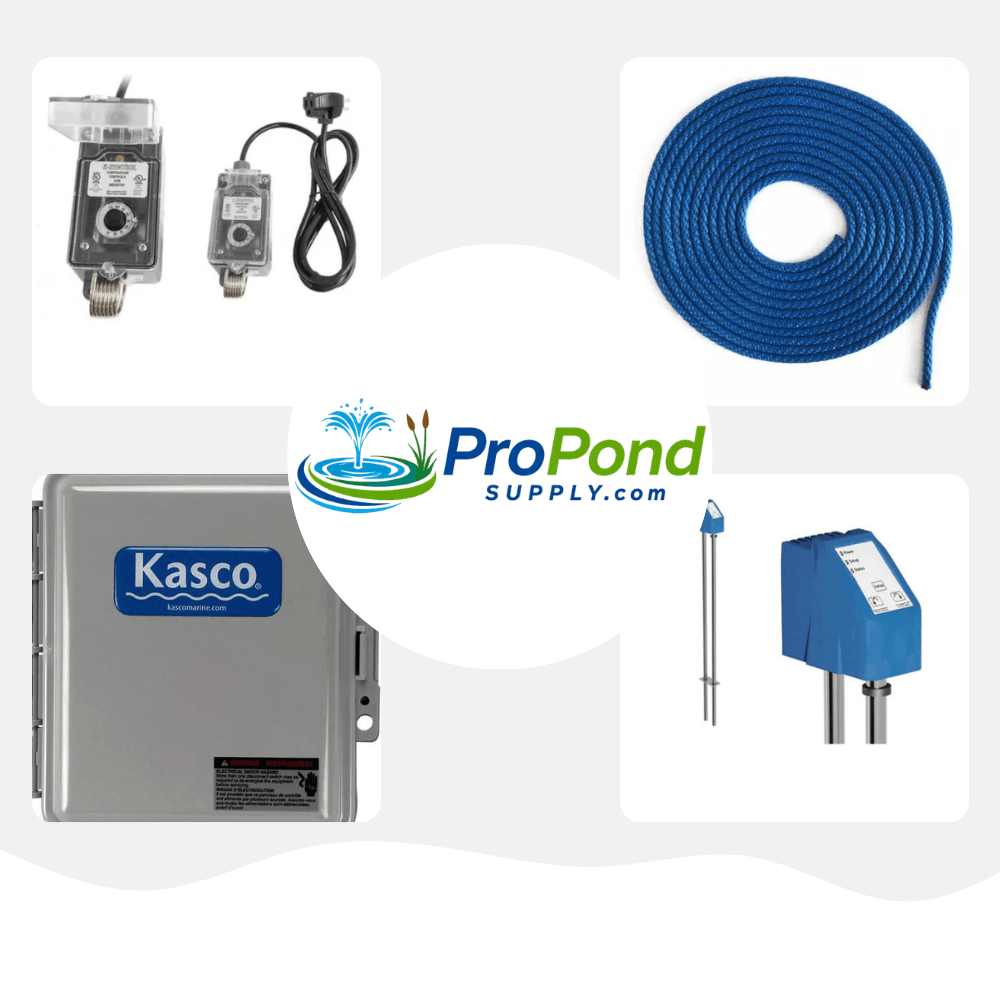 Front side view of accessories for fountains and aerators