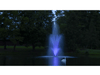Blue color-changing LED light set for fountains by Scott Aerator lighting pond fountain at night