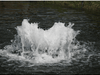 Boilermaker Pond Aerator by Scott Aerator churning high-volume water at the pond surface