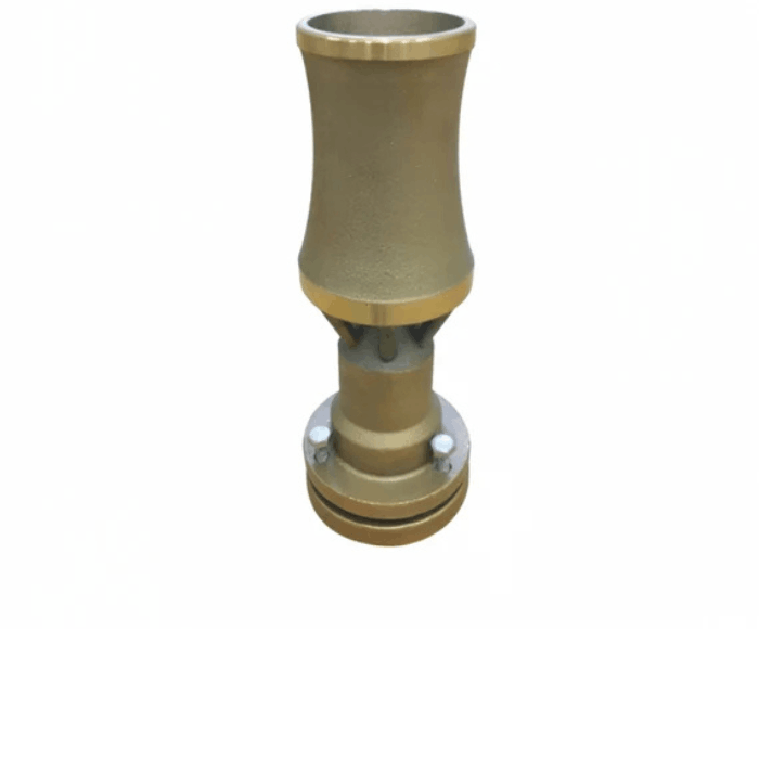 Close-up of the brass nozzle for the Scott Aerator Gusher fountain