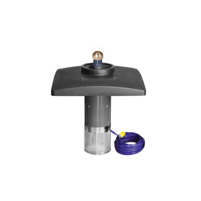 Scott Aerator Cambridge fountain unit with float and power cord on white background