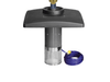 Skyward Pond Fountain by Scott Aerator unit with float and power cord on white background