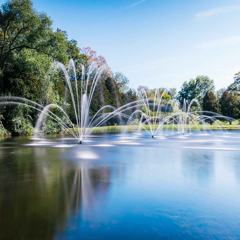 Airmax LakeSeries — Airmax Lakeseries Fountains Double Arch Nozzle Comparison 1000