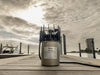 Kasco AquatiClear Circulator unit displayed on dock with marina and waterfront background