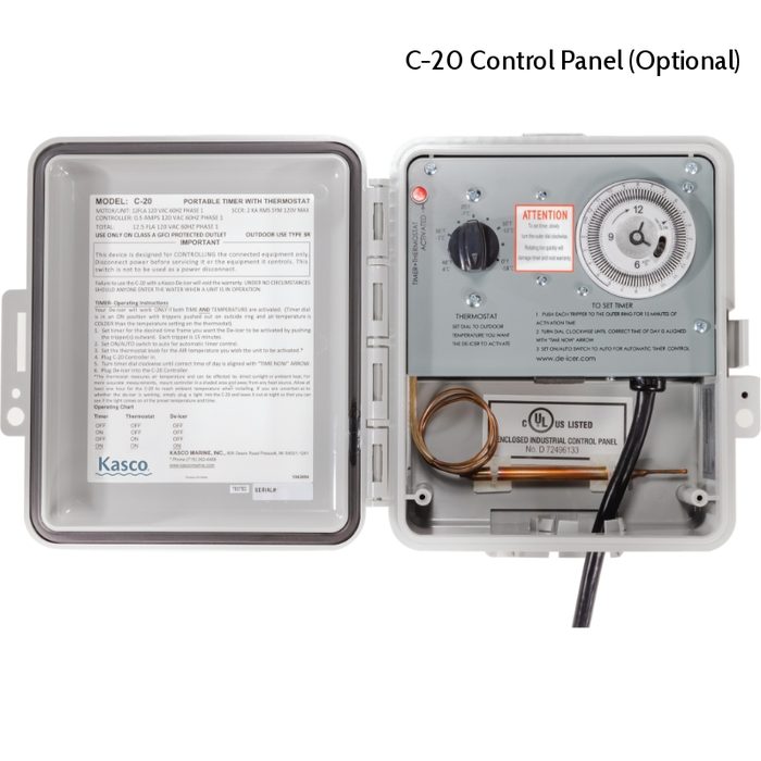 Kasco Ice Eater C20 Control Panel Open Close-up