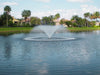 Kasco VFX Series daytime spray pattern in a residential pond