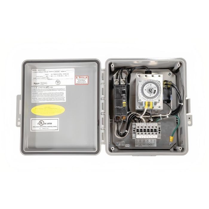  Kasco Control Panel C220 front view with open panel 