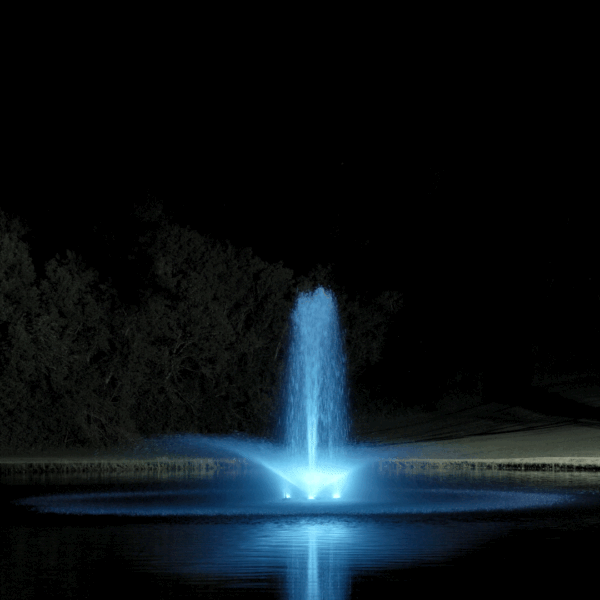 J Series Linden nozzle at 2 HP with RGBW color-changing lighting