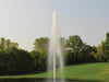 Kasco J Series Fountain Redwood nozzle - tall narrow plume spray pattern at 5 HP
