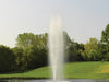 J Series Spruce nozzle - tall slim column spray pattern at 5 HP
