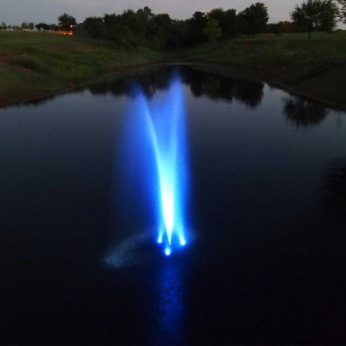 PondSelect Color Changing Fountain LED Lighting Kit - 24 Watt Blue Spray Color