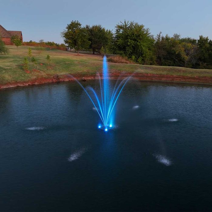 PondSelect Color Changing Fountain LED Lighting Kit - Blue Spray Color