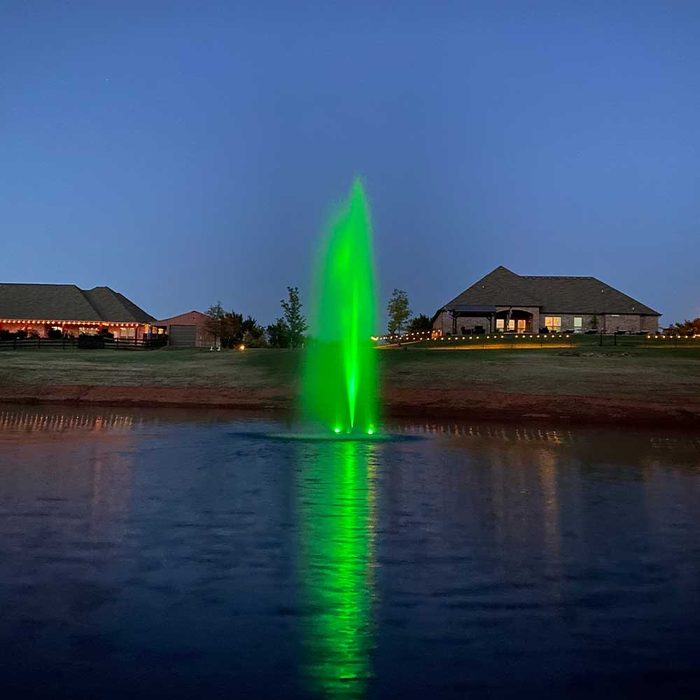 PondSelect Color Changing Fountain LED Lighting Kit - Green Spray Color