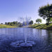 PondSelect Classic Series 1/3 HP Pond Fountain - Trumpet spray pattern on water