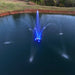 PondSelect Stainless Steel Pro Series Lake Fountain - Shooting Star Spray Pattern with LED Lights