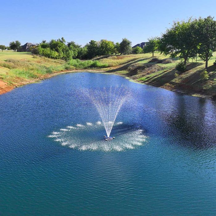PondSelect Stainless Steel Pro Series Lake Fountain - Wide Arch Spray Pattern