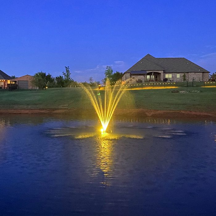 PondSelect White Fountain LED Lighting Kit - 12 Watt Warm White Spray Color