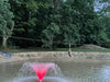 Vanguard Color Changing Fountain LED Lights Red with Trees at the Background