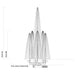Vertex AerationJet Floating Pond Fountain spray specifications - A center height, B side height, C diameter