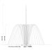 Vertex RingJet Floating Pond Fountain spray specifications - A center height, B side height, C diameter