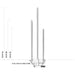 Vertex TriPod Floating Pond Fountain spray specifications - A center height, B side height, C diameter