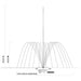 Vertex TwoTier Floating Pond Fountain spray specifications - A center height, B side height, C diameter