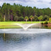 Vertex Vertical FunnelJet Fountain On Water with Trees at the Background