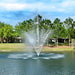 Vertex Vertical TwoTier Fountain On Water With Trees at the Background