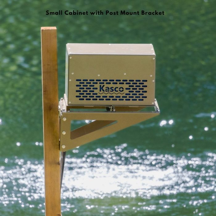 Robust-Aire System with post-mount bracket against a water background