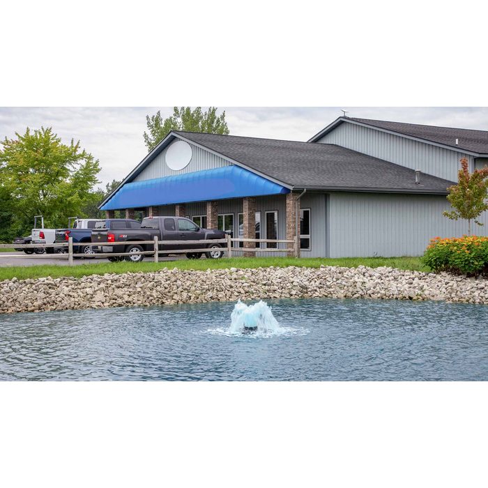 Scott Aerator Solar Boilermaker installed at the Scott Aerator headquarters pond