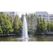 Vertex GeyserJet pond fountain producing a wind-tolerant aerated water column
